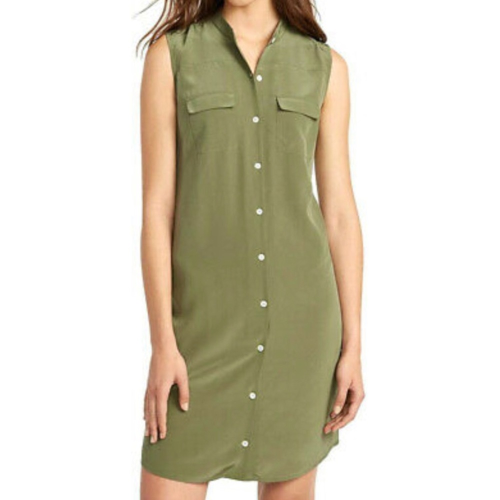 TOMMY BAHAMA JUNE Green Silk Dress